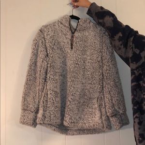 Fuzzy quarter zip